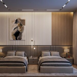 غرف نوم فندقية مزدوجة