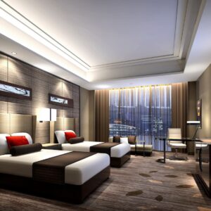 غرف نوم فندقية مزدوجة